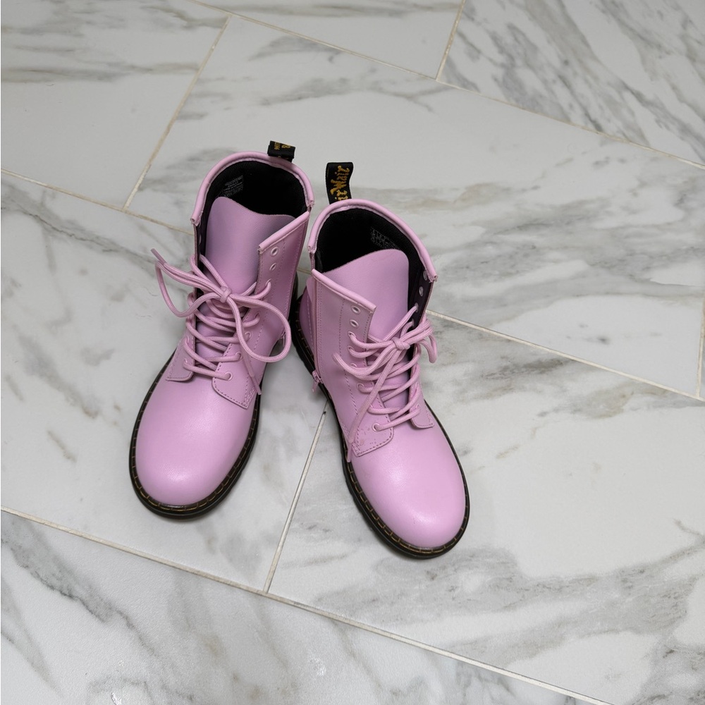 Dr Marten Pink Lace-Up Women's Boots